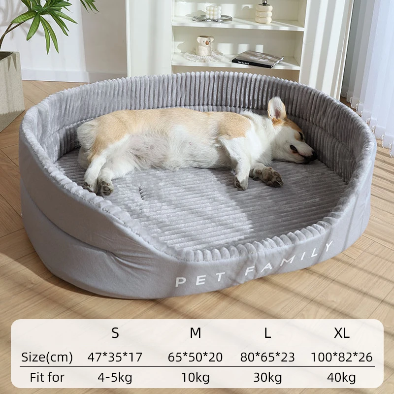 HOOPET Dog Bed Medium Big Dogs House Soft Kennel Pet Dog Cat Warm Cushion Mat Supplies S-XL Pet Accessories