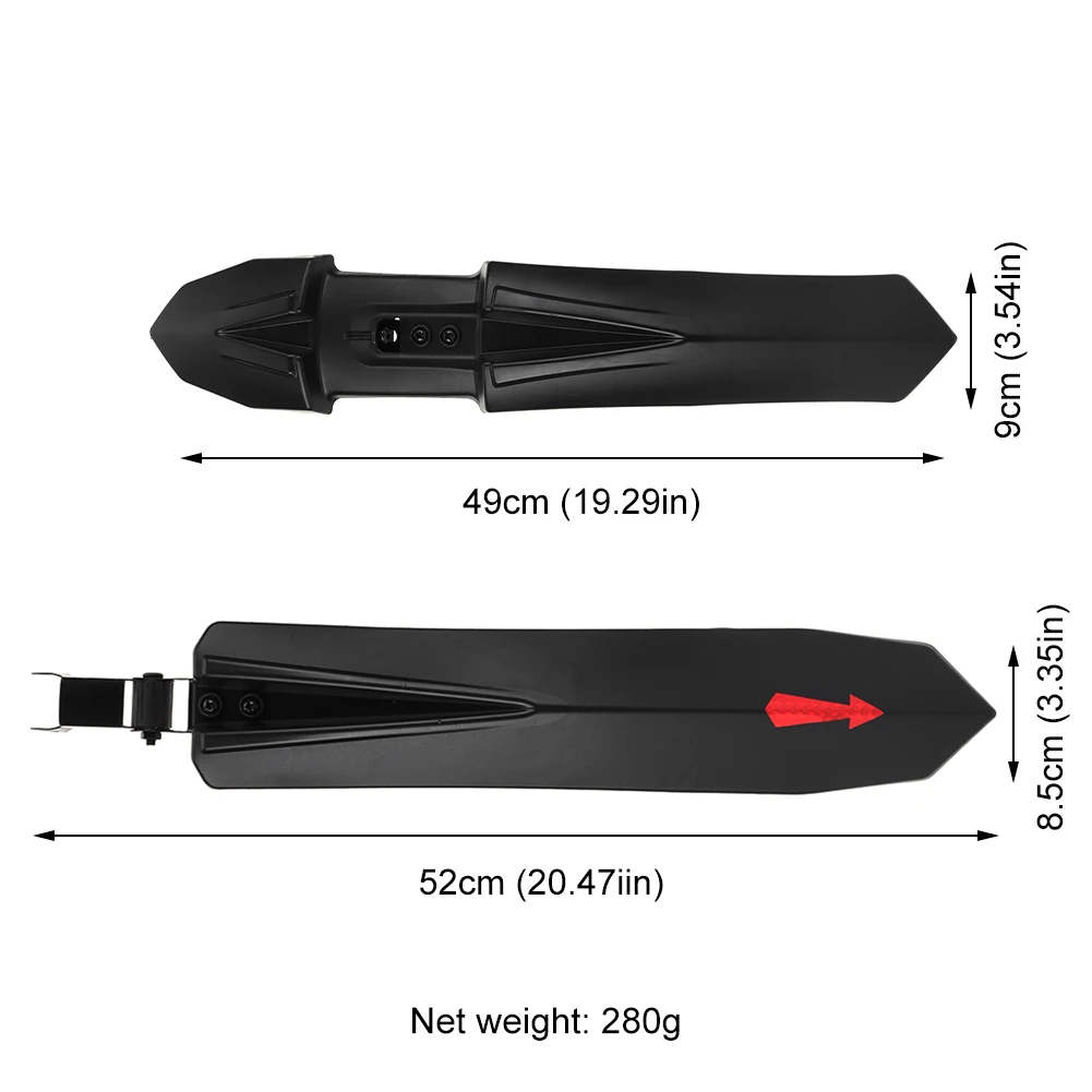 2 pezzi paraspruzzi per bicicletta con adesivi riflettenti paraspruzzi universali paraspruzzi per bici per bici 26 27.5 29 pollici