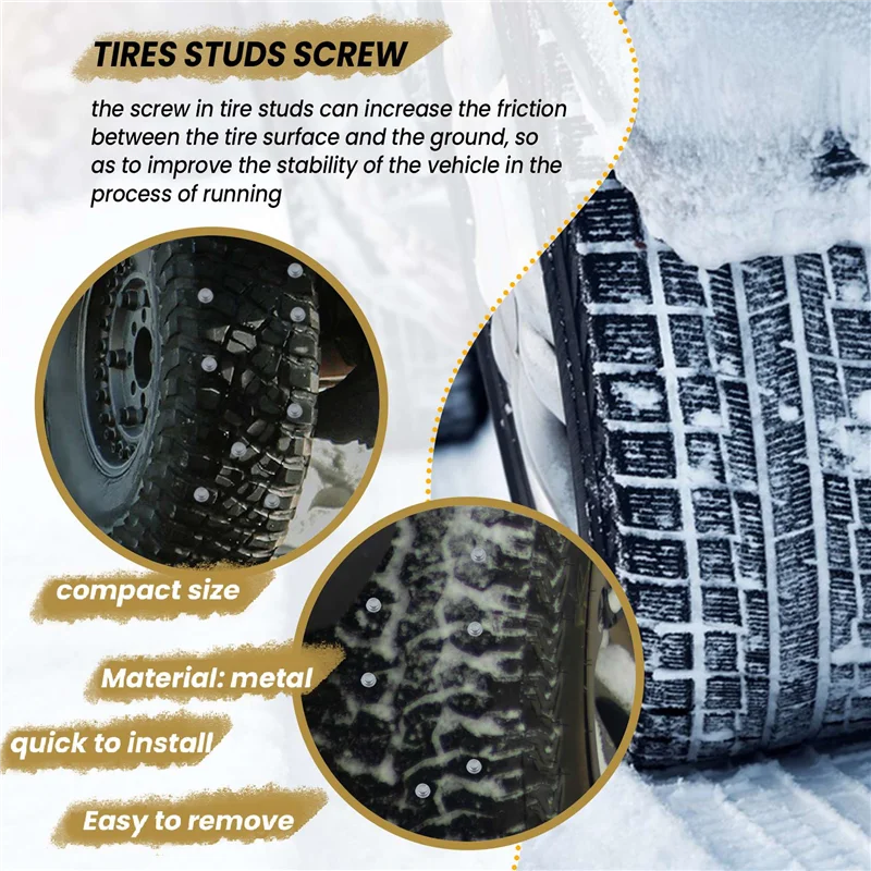 عالية الجودة 100 قطعة 12 مللي متر الإطارات ترصيع كربيد المسمار الثلوج المسامير المضادة للانزلاق المضادة للثلج للسيارة/SUV/ATV/UTV إطارات السيارة مسمار #4