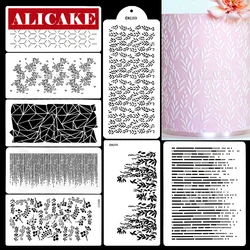 Cake Stencil Grass Shape Pattern Wedding Cake Decorating Plastic Lace Cake Boder Stencils Template Drawing Mold Tool Bakeware