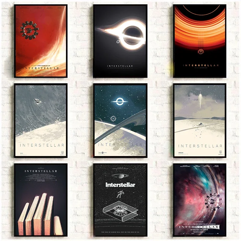 1pc frameless Canvas Classic Sci-fi Movie Interstellar, Universe Planet Wall Art, High-definition Canvas Print Poster, Home, Roo