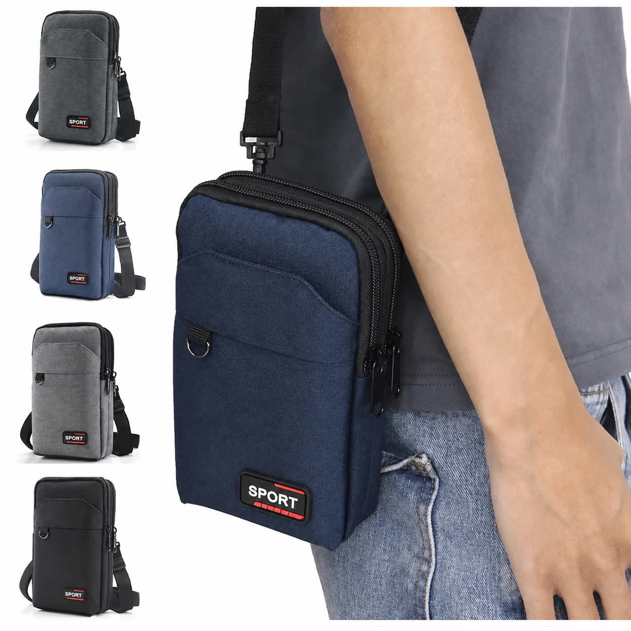New Men's Waist Pack Bag Crossbody Bag Outdoor Waterproof Military Waist Pack Mobile Phone Pouch Camping Hunting Tactical Bag