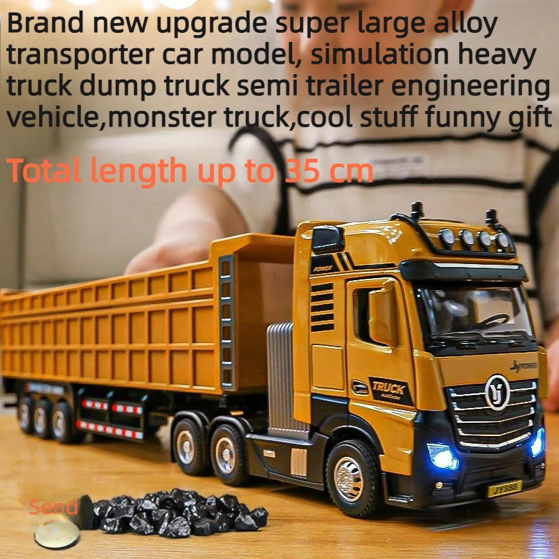 

Cool Stuff Toy Car Funny Gift-Upgrade Super-large Alloy Transport Car Model,Simulation Heavy Truck Toy Car,Kawaii Toys for Kids