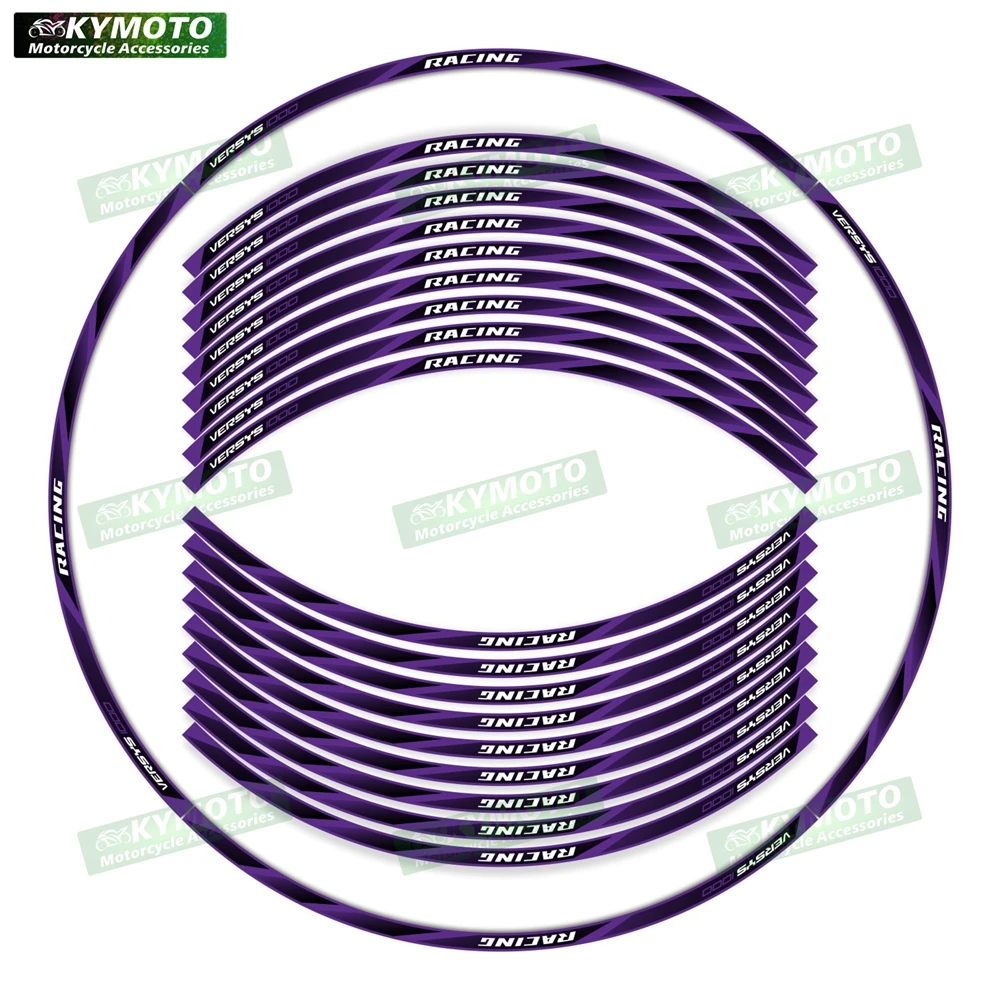 Nuevo para Kawasaki VERSYS 1000 VERSYS1000 motocicleta 17 pulgadas pegatinas para ruedas delanteras y traseras pegatinas reflectantes impermeables para llanta