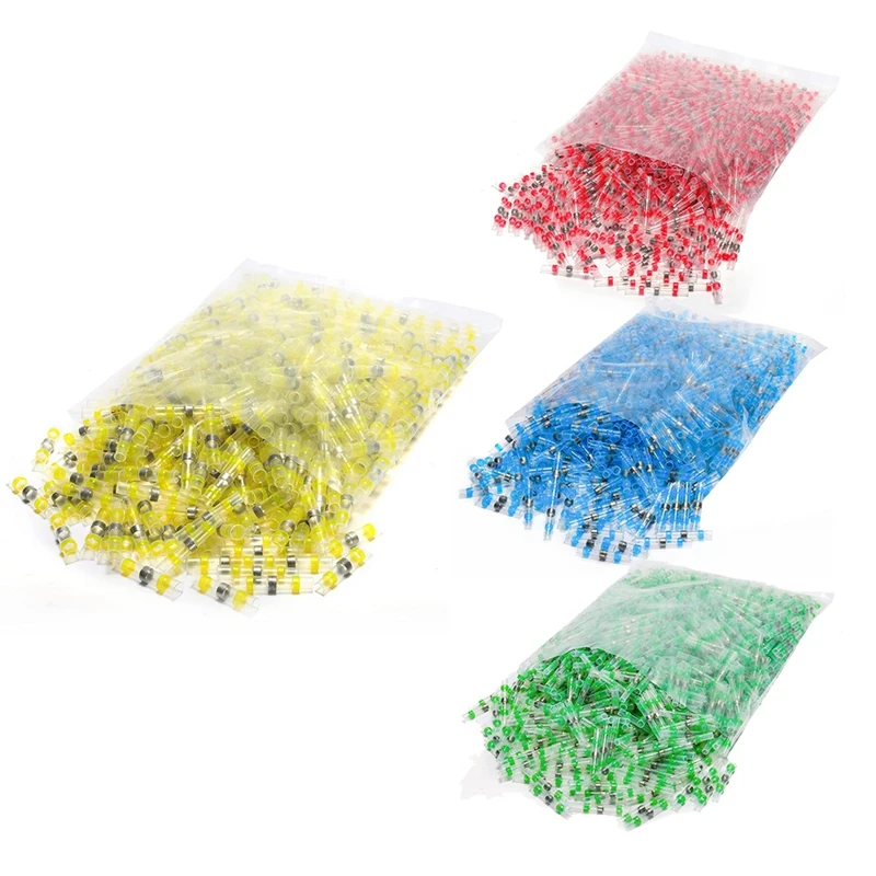 800 PCS Solder Seal Wire Connector -Heat Shrink Solder Butt Connector Tinned Auto Marine Boat Crimp