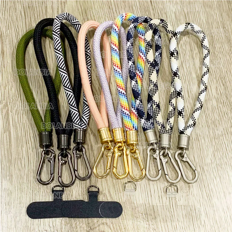 Universal Woven Phone Lanyard Personalized Wrist Strap Short Mobile Phone Rope Security Wristband Portable Anti-lost Phone Chain