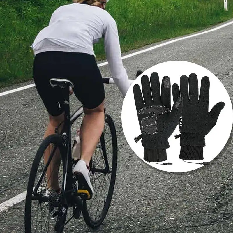 冬用usb加熱グローブ-防風、男性女性用電熱グローブ、アウトドアアクティビティ、運転、ランニング、サイクリング用
