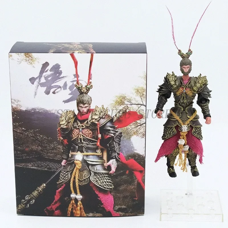 13cm Anime Black Wukong Figurka akcji GK The Monkey King Figurka PVC Kolekcja Ozdoby na biurko Ruchomy model Zabawki na prezenty