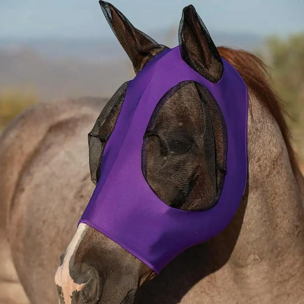 Mesh Face Cover Nylon Animal Face Cover Convenient Sturdy  Fashion Horse Wear Decoration Face Cover