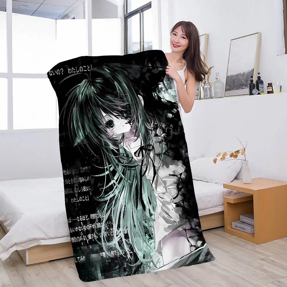 S-Saya no Uta The Song of Saya Microfiber Blanket Quick Drying Beach Towels Printing Super Absorbent Pool Towel Blanket