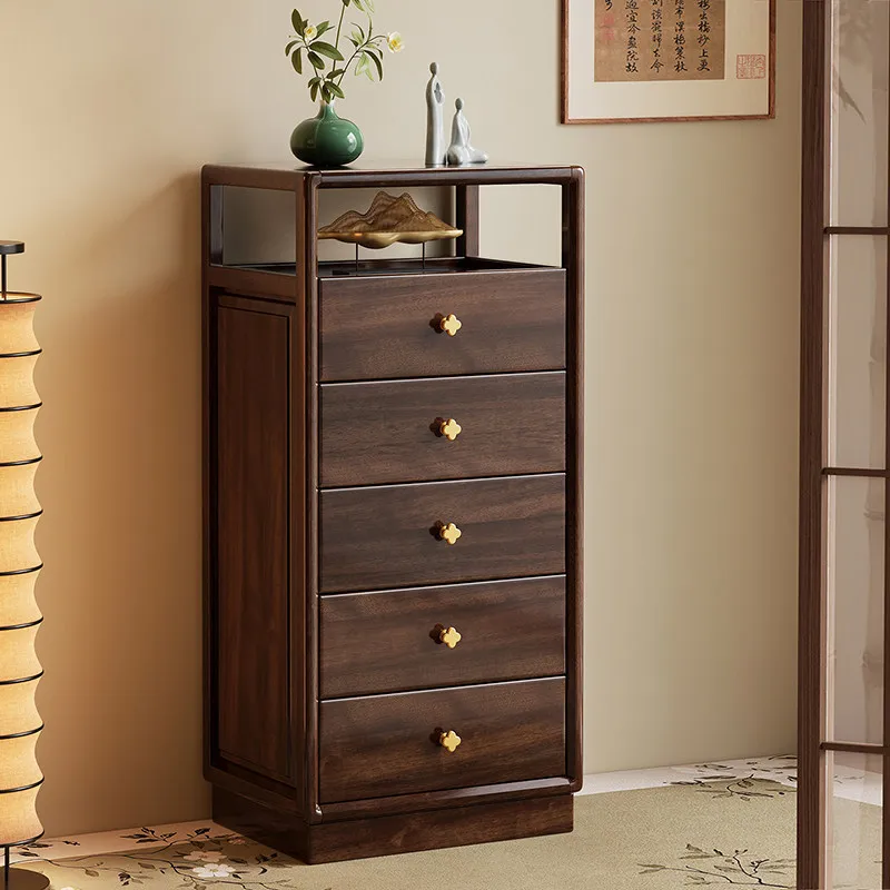 

Walnut Storage Cabinet Living Room Side Cabinet Bedroom Storage Cabinet