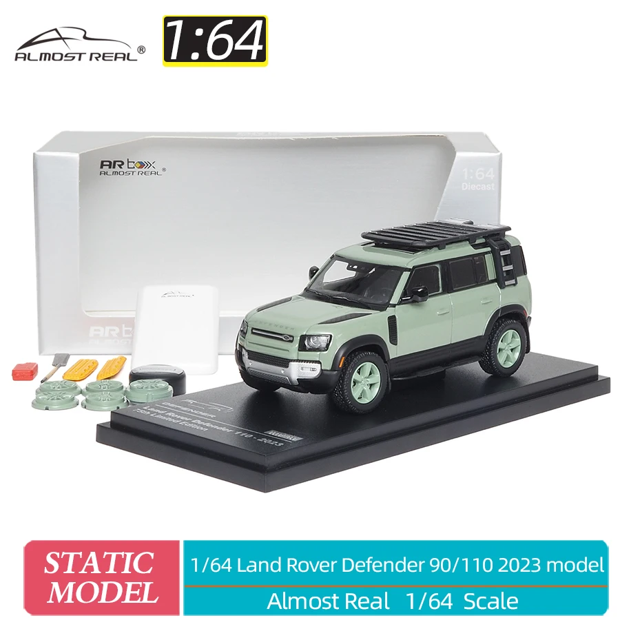 ALMOST REAL 1/64 Land Rover Defender 110 Defender 90 2023 Alloy car model SUV holiday gift collection