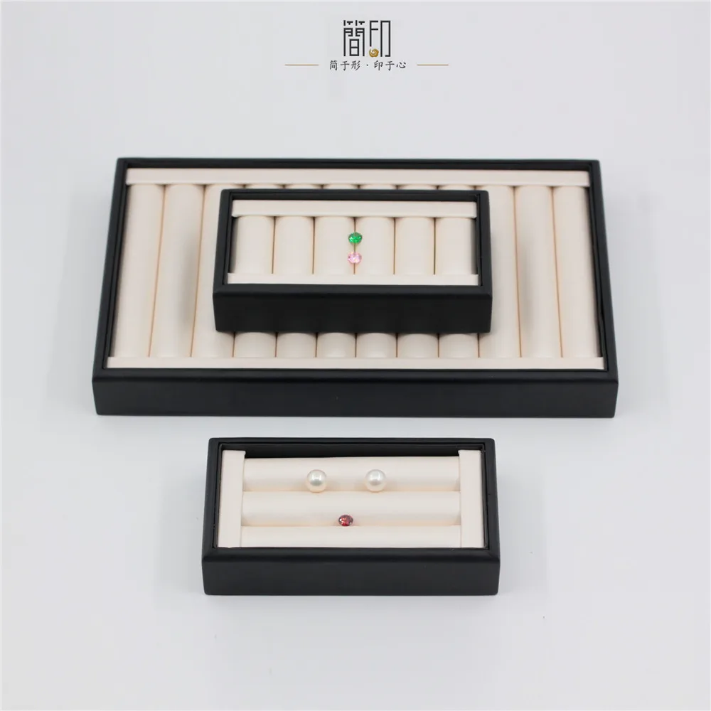 New PU leather jewelry display props, rings/earrings photography props, counter display trays, jewelry storage boxes