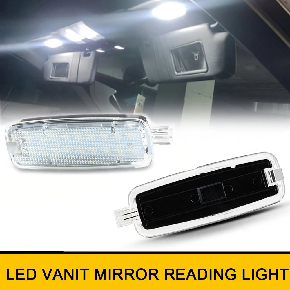 2x LED Vanity Mirror Light Interior Makeup Lamp For Audi TT Q5 8R A8 A7 A6 A5 A4 RS3 A3 Auto Accessories 6000k