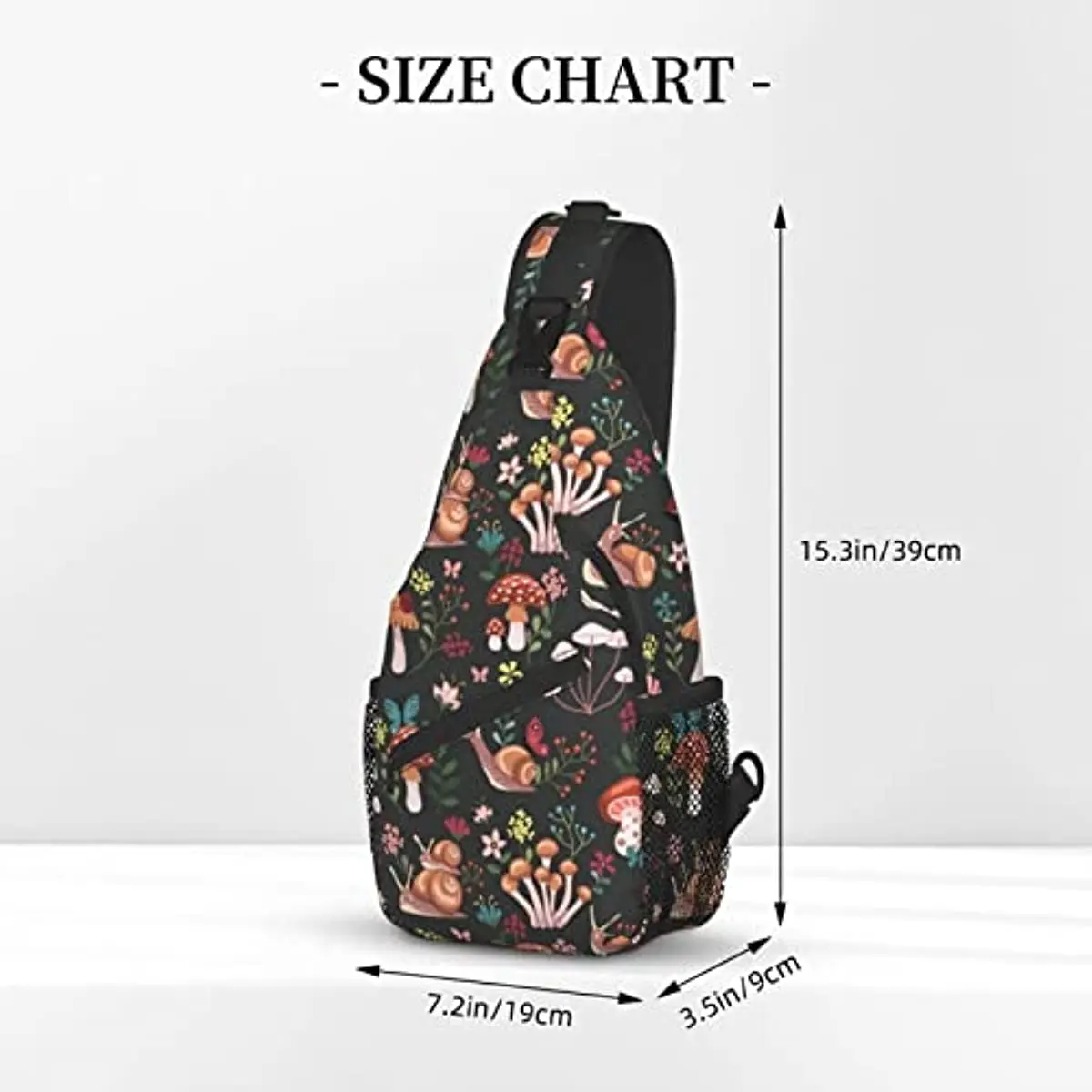 Magic Wild Mushroom Shrooms Sling Bag,Multipurpose Crossbody Shoulder Bags Travel Hiking Chest Backpack for Women Men