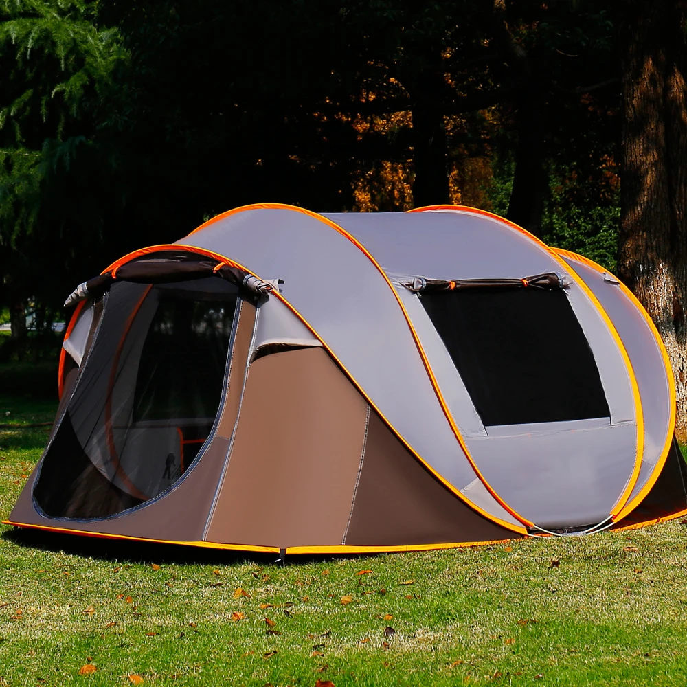 Outdoor pop up Unfold Rain-Proof ultralight Portable Dampproof Camping tents for Family tourism