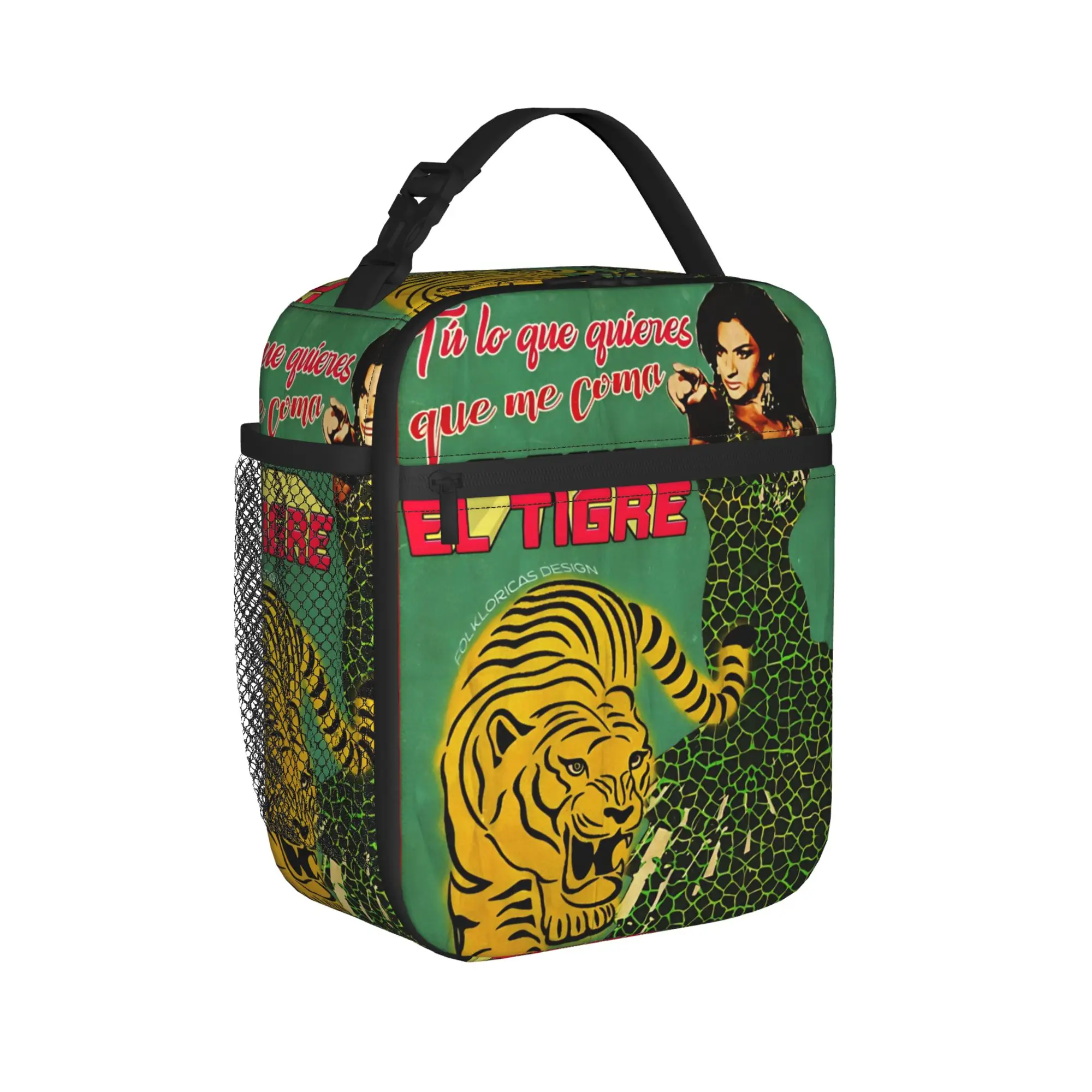 Lola Flores Let the tiger eat me  Insulated Lunch Bag Portable  Meal Container Cooler Bag Lunch Box Tote College  Travel