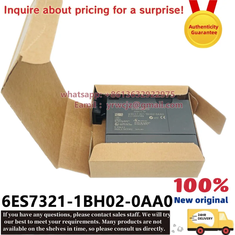 Новый, оригинальный модуль цифрового ввода 6ES7321-1BH02-0AA0 SIMATIC S7-300 SM321 PLC, 16 точек, 24 В постоянного тока.