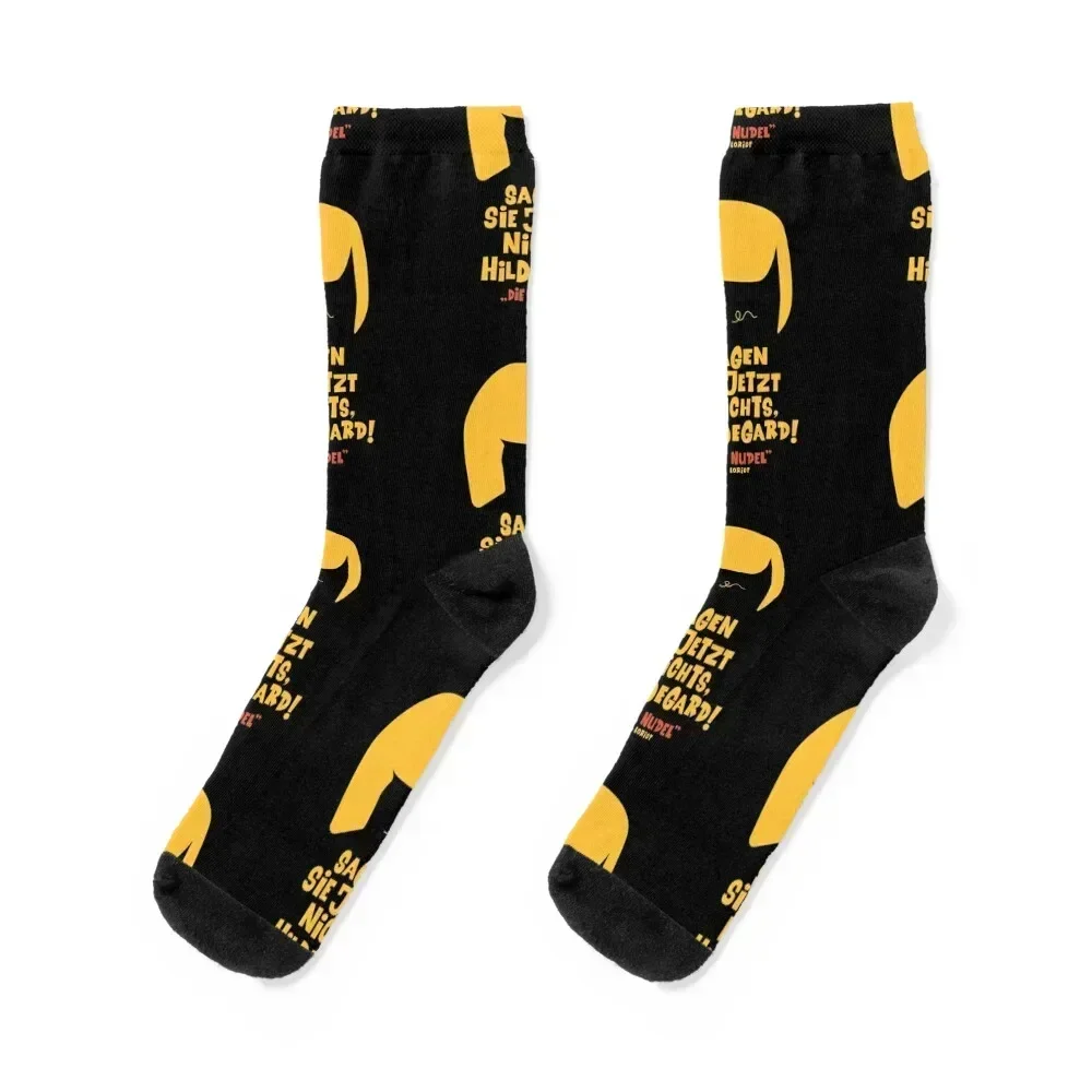 Don't say anything now, Hildegard - Loriot - The Nudel - TV Kult German Socks with print Children's Non-slip Socks Women Men's