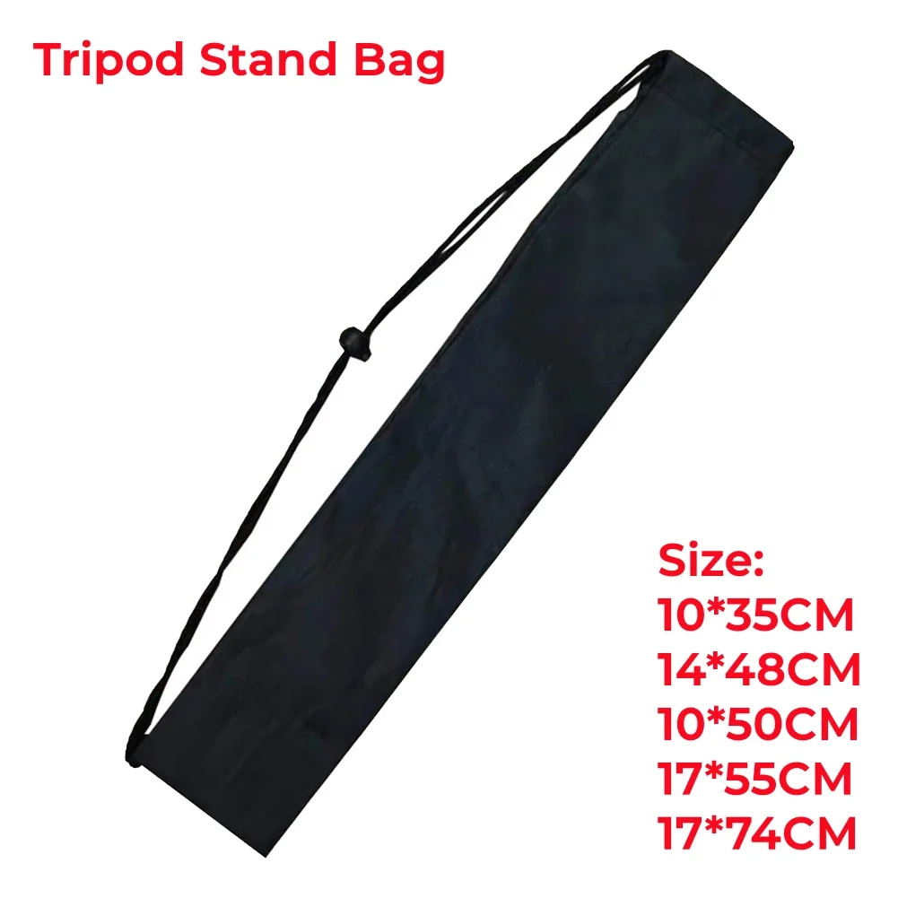 Soft Drawstring Tripé Bag, Estojo de Armazenamento, Suporte para Tripé, Zíperes Dobráveis, Guarda-chuva, 35 cm, 50 cm, 55 cm, 74cm