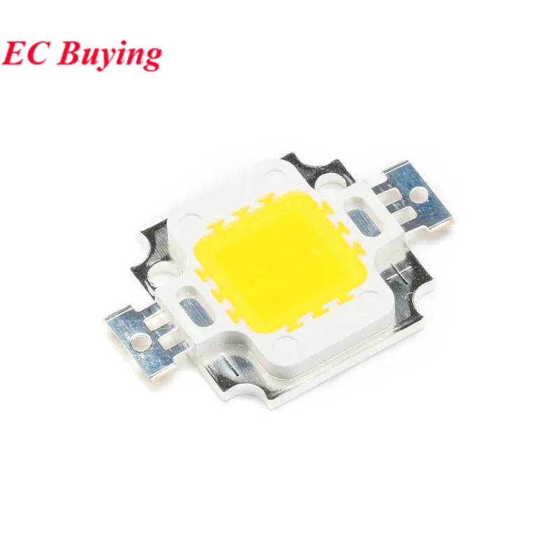 2pcs/1pc 10W High Power LED Diode Bead Dual Gold Wire High Brightness Warm White Light White Integrated Light Source DC 9-12V