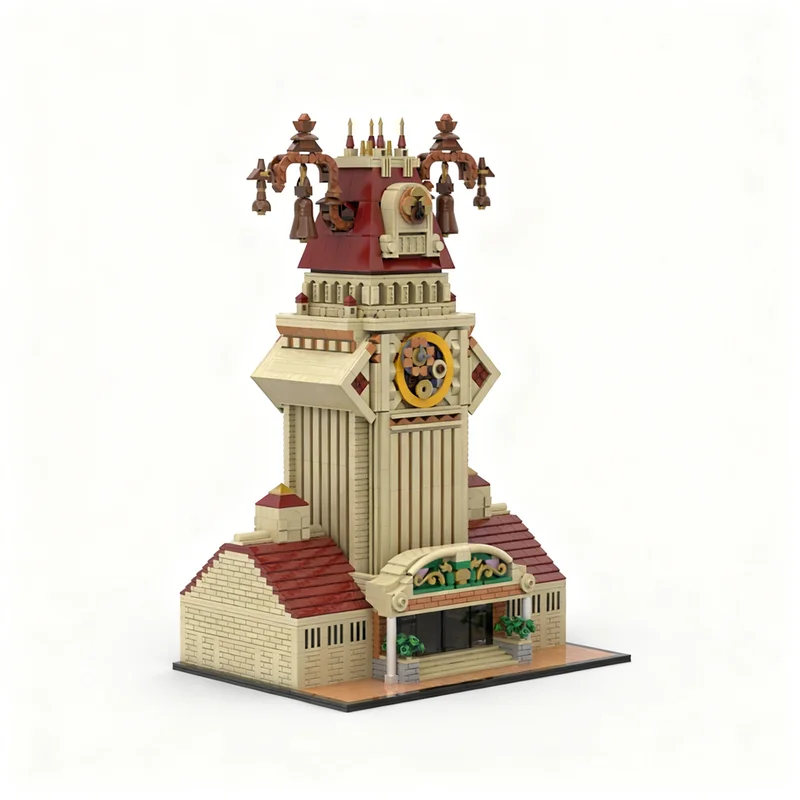 3427pcs MOC Twilight Town Central Station Kingdom Hearts II Architecture Model Building Blocks 3D Assemble Birthday Creative