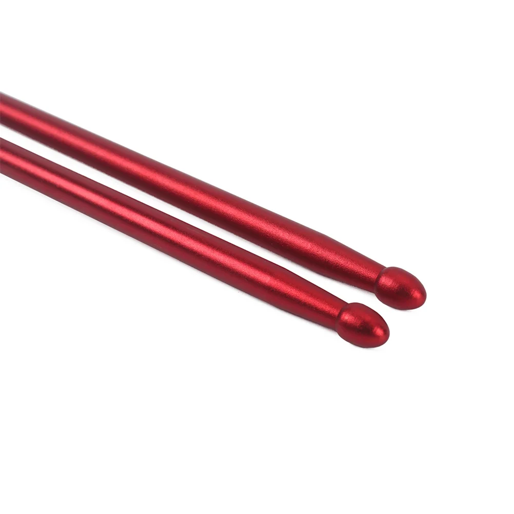 

1Pair Metal Drum Stick Professional Grade Aluminium Alloy Drumstick for Speed Strength Building Drum Practice W122 Dark Red
