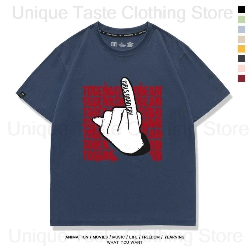 أنيمي الفتيات الفرقة كراي تي شيرت TOGENASHI TOGEARI ISERI نينا رفع إصبعك الصغير الكرتون تي شيرت القطن قصير الأكمام تي شيرت #5