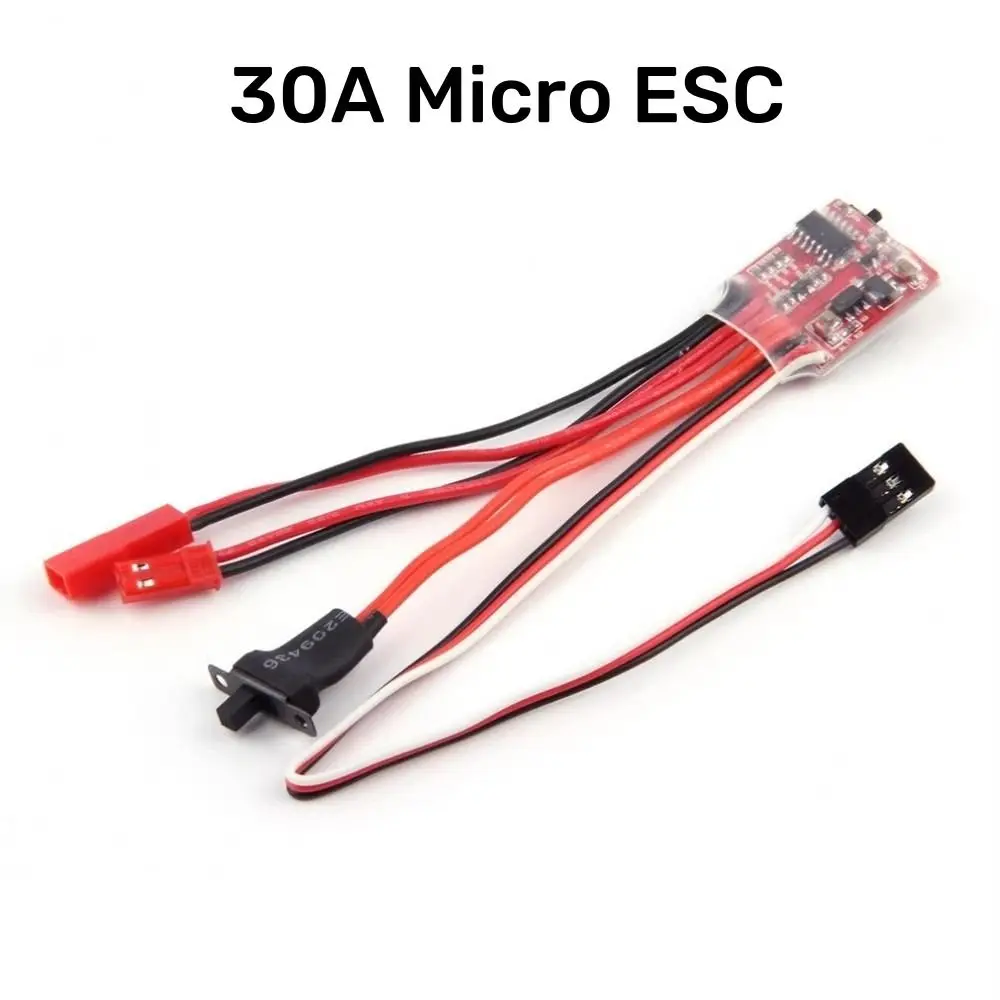 Nouveau contrôleur de vitesse électrique bidirectionnel 30A Micro ESC 2S 4 ~ 8v avec frein 1/16 1/18 1/24 accessoires de voiture RC pour réservoir de bateau RC