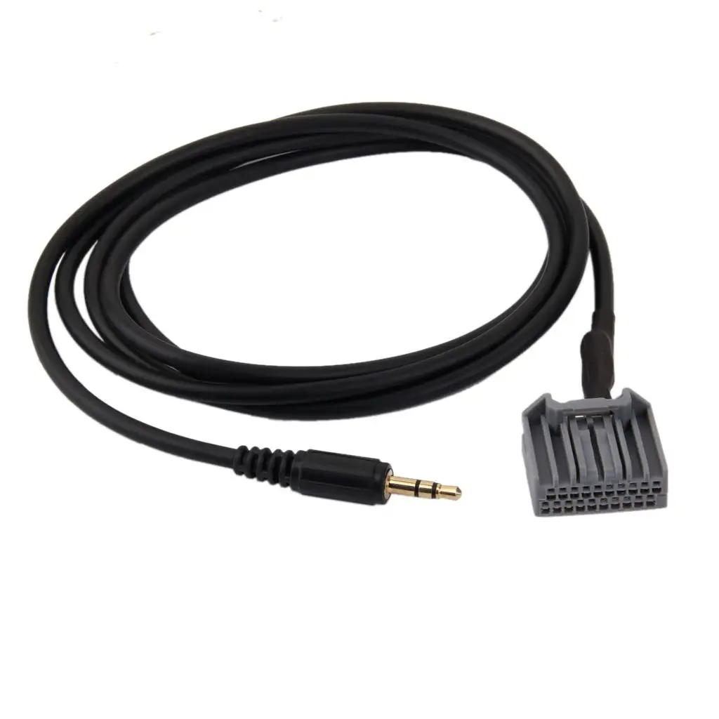 Black 3.5mm Audio Cable Convert Line Auxiliary Input Adapter for Honda Civic CRV Accord Car Radio