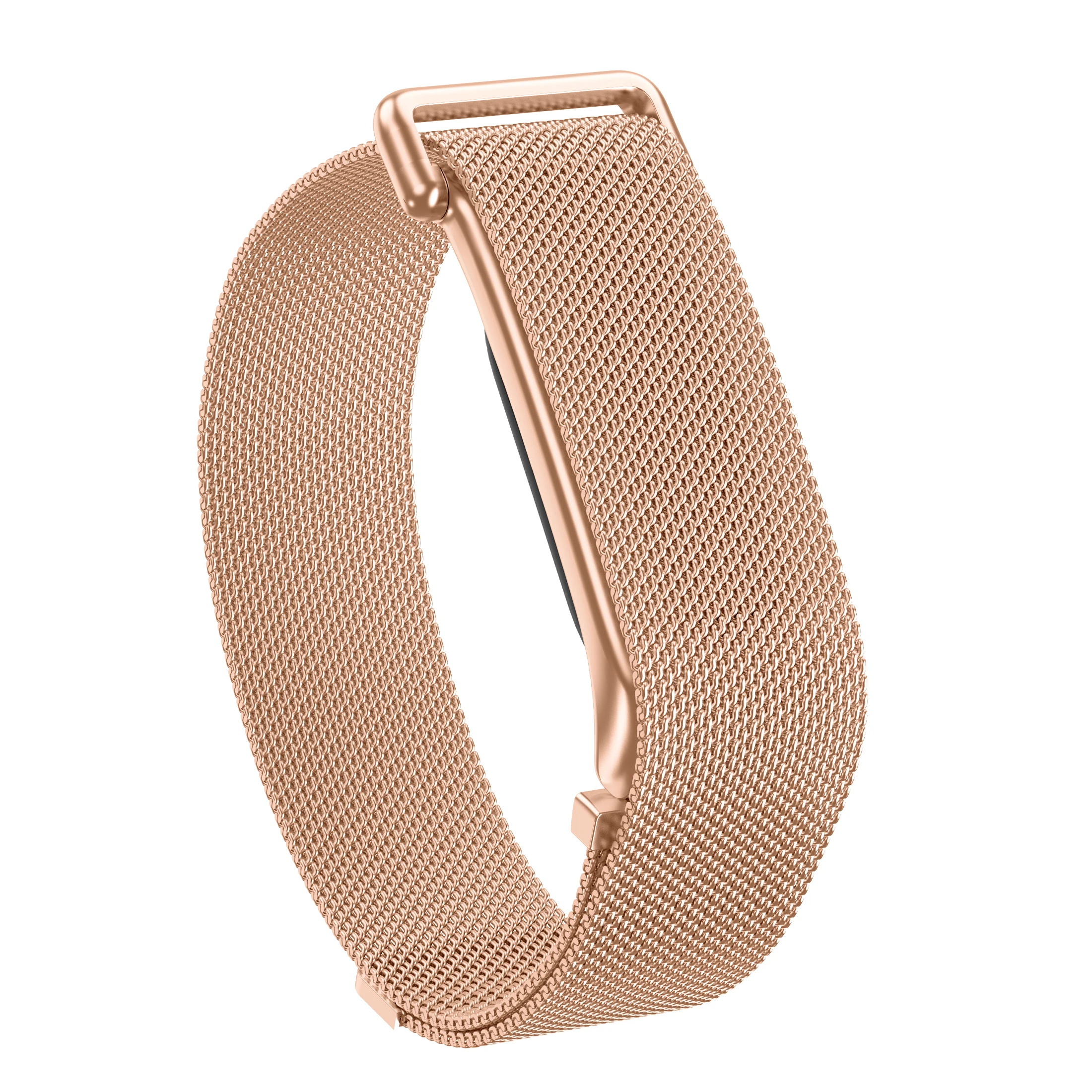Google Fitbit Air Atmungsaktives Milanaise-Armband Schnellverschluss Verstellbares Weiches Metall-Tracker-Zubehör