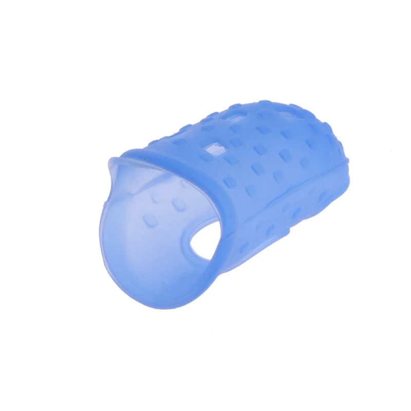 Dedal de silicona Protector de dedos, herramienta de costura, colores aleatorios, 5 unids/set por juego