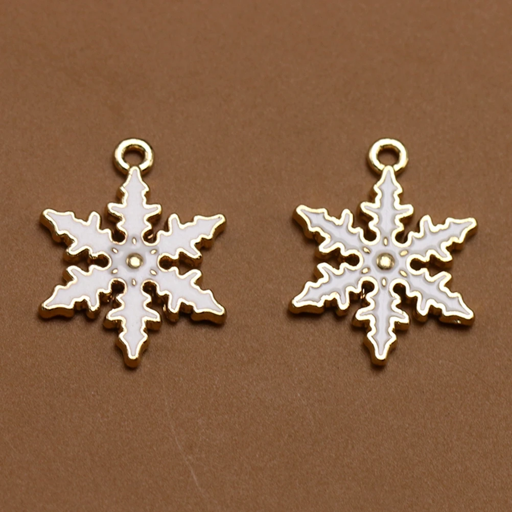 

10 Pcs Snowflake Pendant Jewelry Making Pendants Alloy Charm Cartoon Charms Fashion
