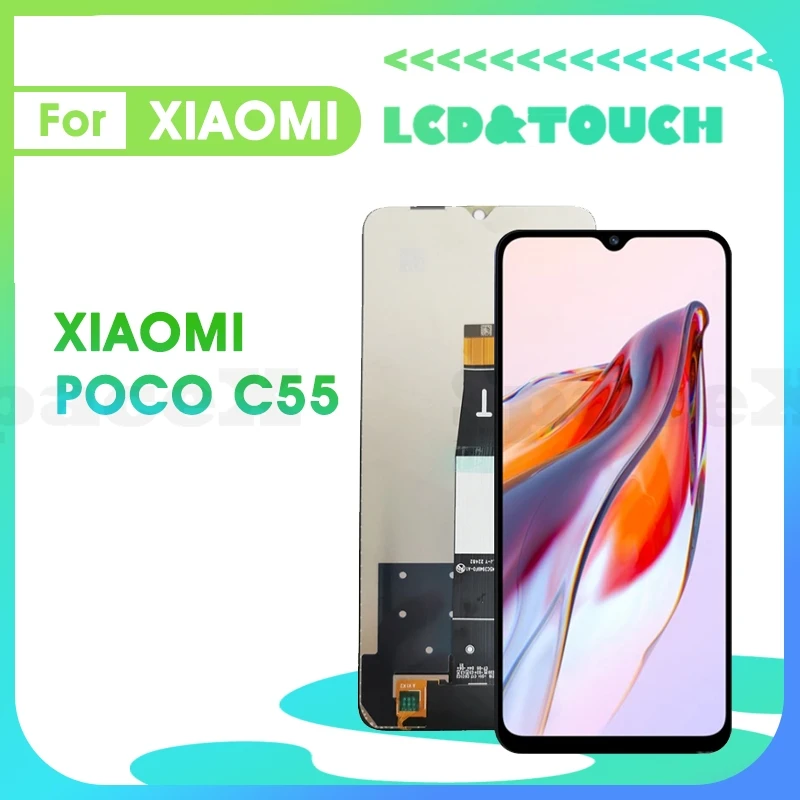 

ЖК-дисплей PocoC55 6,71 дюйма для Xiaomi PocoC55 22127PC95I, сенсорный дигитайзер в сборе, сменный экран Mi Poco C55, оригинал