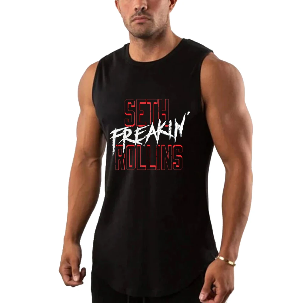 Men's Wrestling Fans 2025 Summer New Seth Rollins Black Tank Top Street Casual Fashion Top