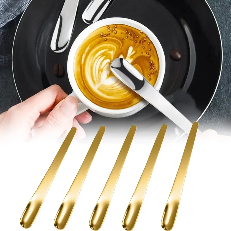 

Creative Stainless Steel Coffee Scoop Titanium-plated Small Spoon Dessert Ice-cream Kitchen Tableware Yogurt Spoon