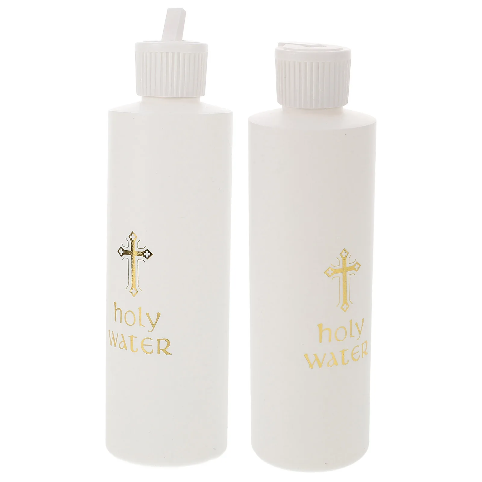 

2Pcs Holy Water Bottles Plastic Cross Pattern Refillable for Church Travel Easter Christian Use Easter Holy Water Bottle