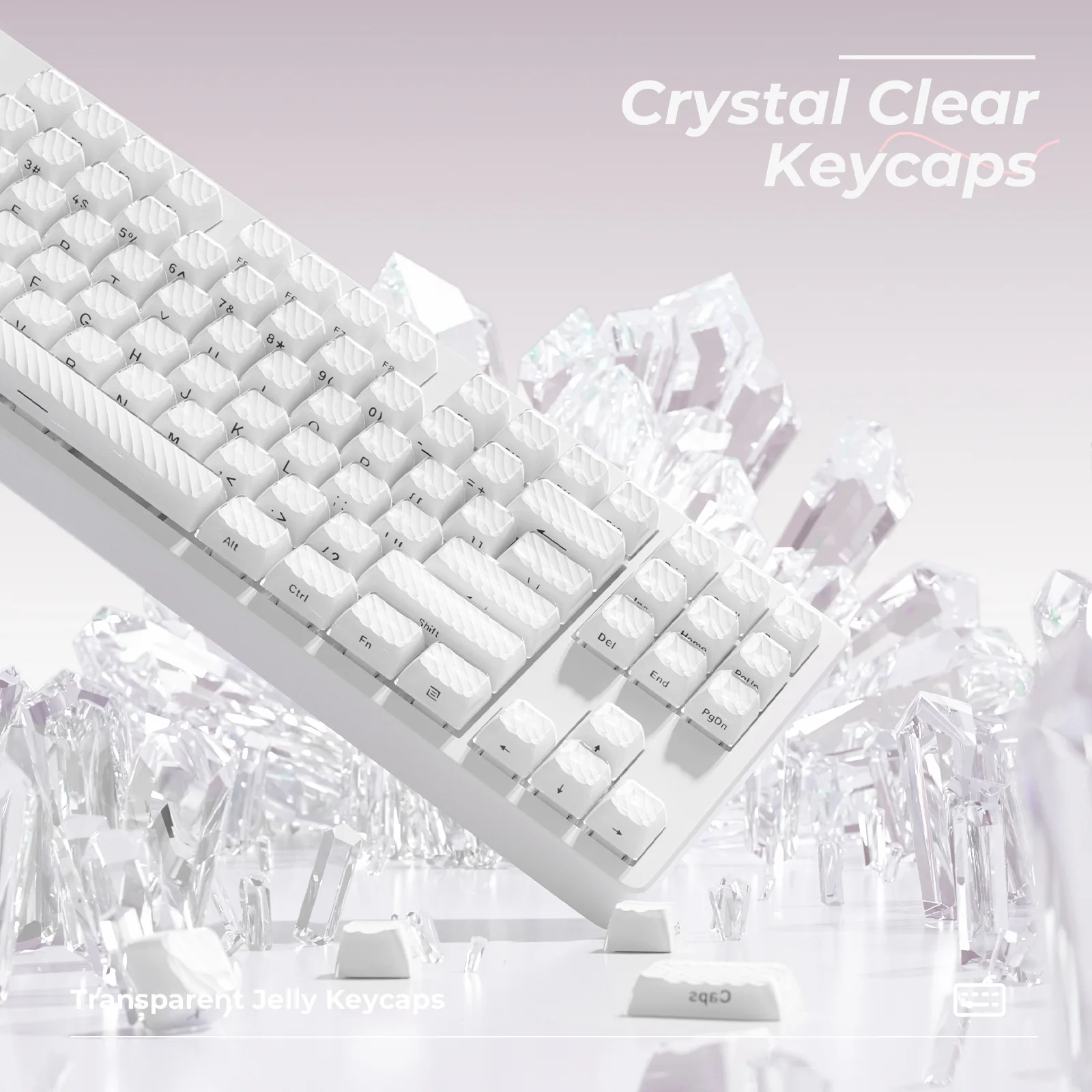 

Crystal Magic Wave Keycap Fit Cross Mechanical magnetic axis Keyboard 60wooting Mai from 68 Tarantula Mega Lion
