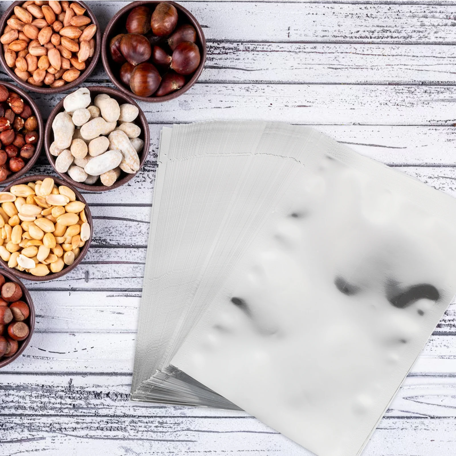 

100 шт., вакуумные пакеты для пищевых продуктов, алюминиевая фольга, маленькие герметичные бытовые серебряные пакеты для хранения конфет, многоразовая практичная упаковка для закусок