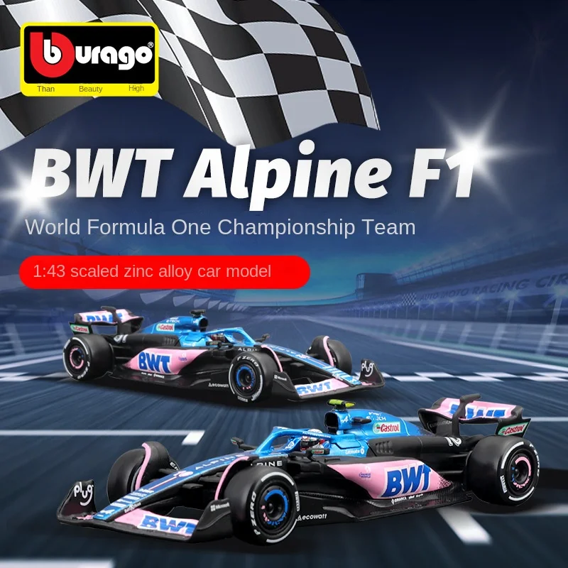 

1:43 Alpine F1 Car Model BWT Alpine Simulation Alloy Car Model Formula Racing Car