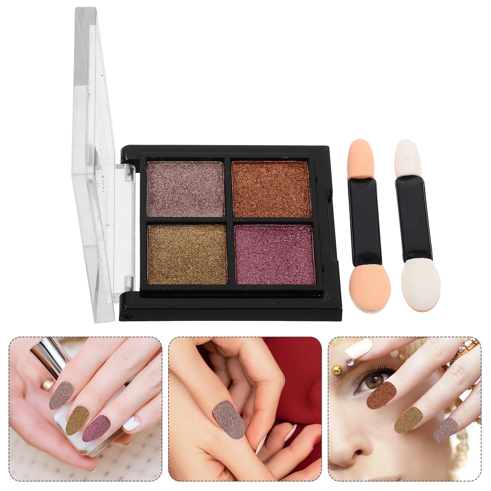 ネイルグリッタースパンコールミラーパウダー 4 色キラキラ反射ネイルアートフレークパレット長持ちマニキュアデコレーション