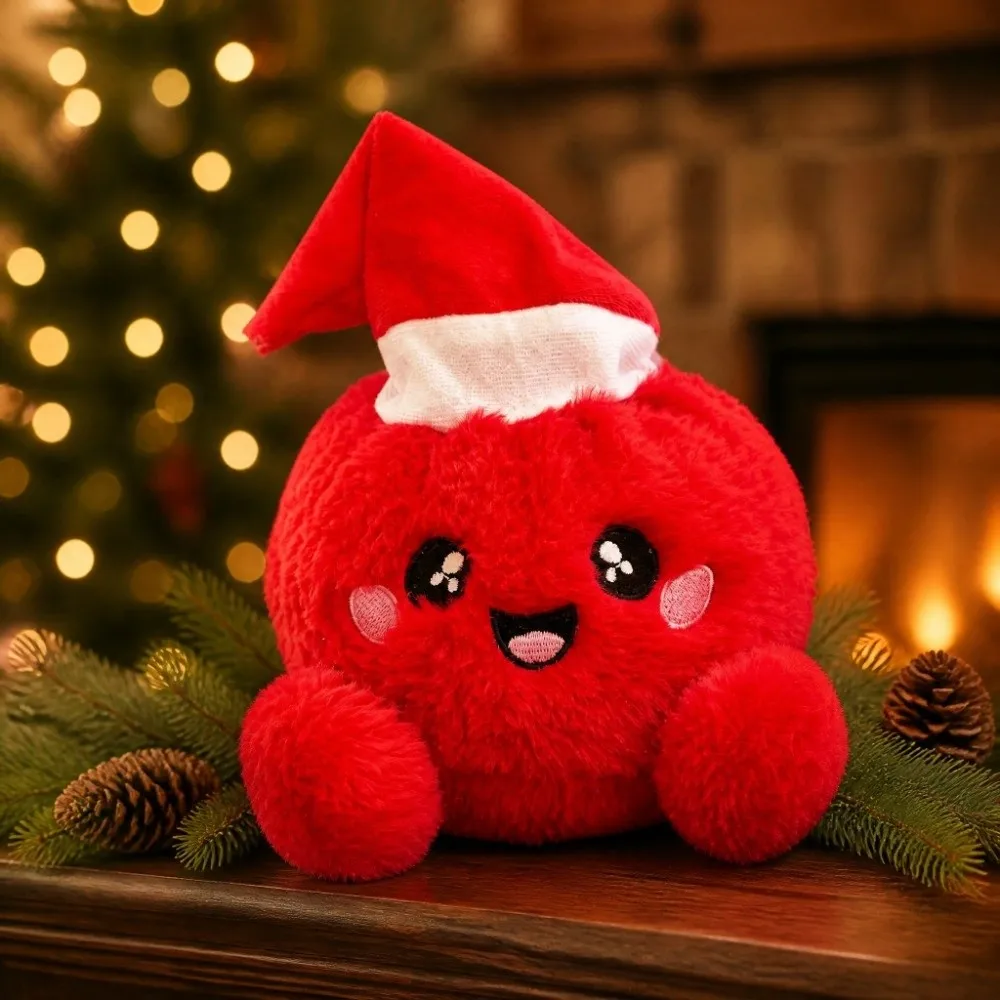 Soft Stuffed Wearing a Christmas Hat Christmas Baozi Figurines 15cm Cute Penguin PP Cotton Dumpling Christmas Gifts