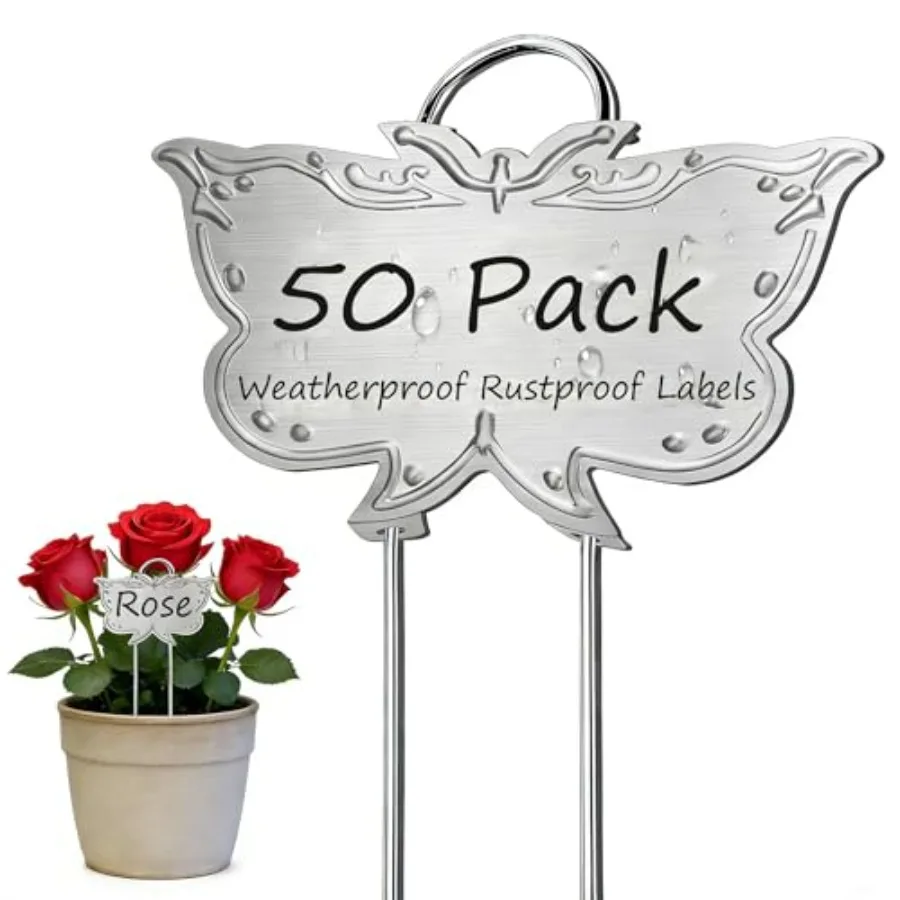 

Металлические этикетки для растений, 11 дюймов, водонепроницаемые, для сада, большие садовые маркеры-колышки для цветов, фруктов и овощей