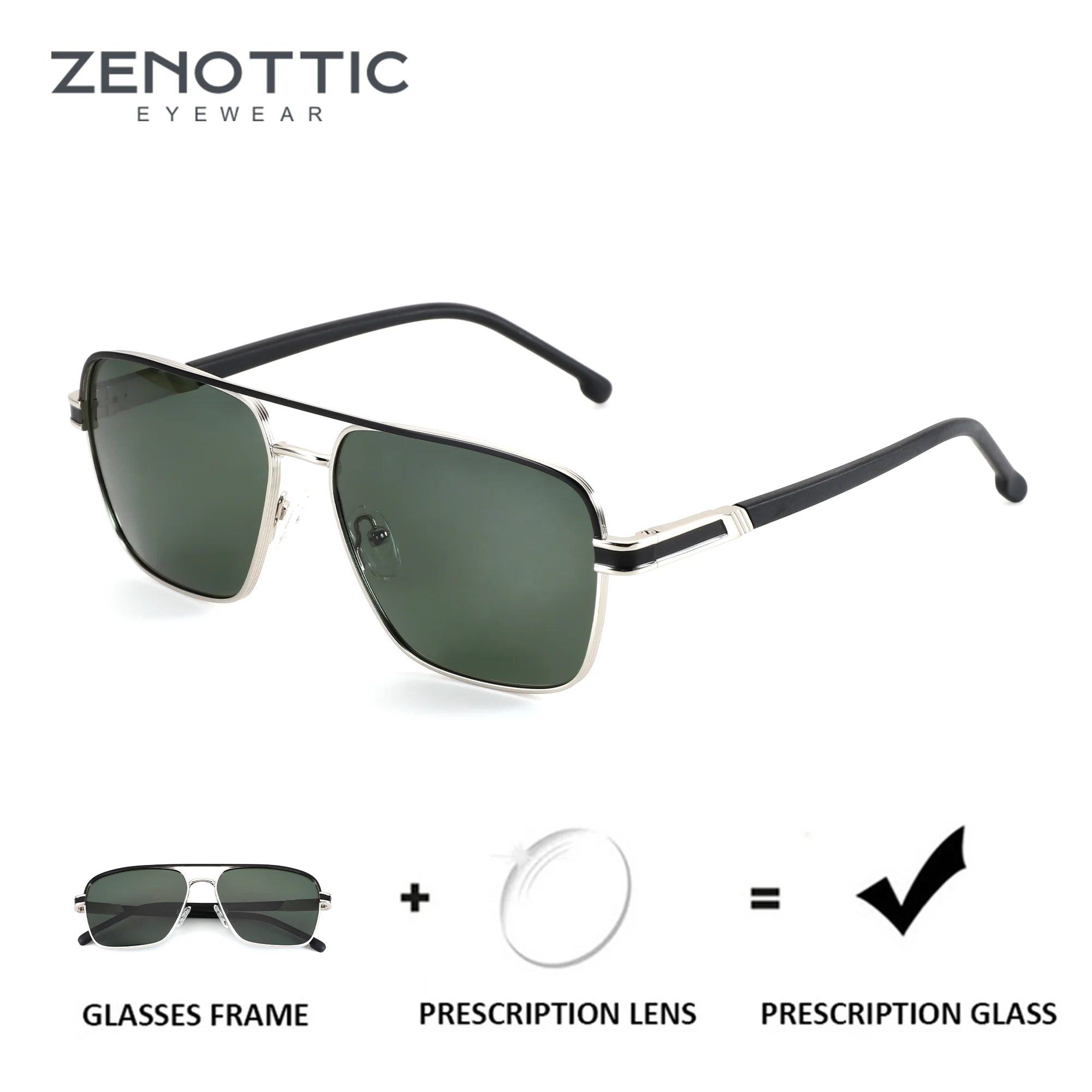 

Солнцезащитные очки ZENOTTIC Classic Aviator с диоптриями и поляризацией для мужчин, для активного отдыха, для коррекции близорукости