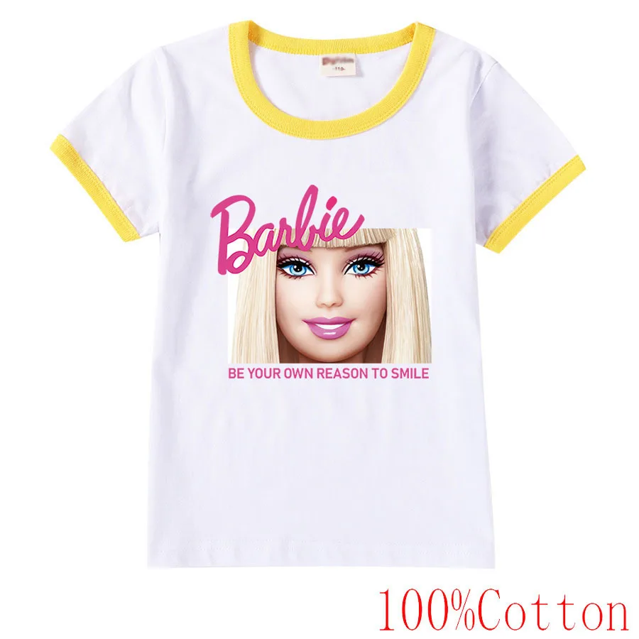 

Barbie Boys Girls Short Sleeves T shirt Cartoon Gabby Cats Children Tee 2-12 Years Kids T-shirt Clothes