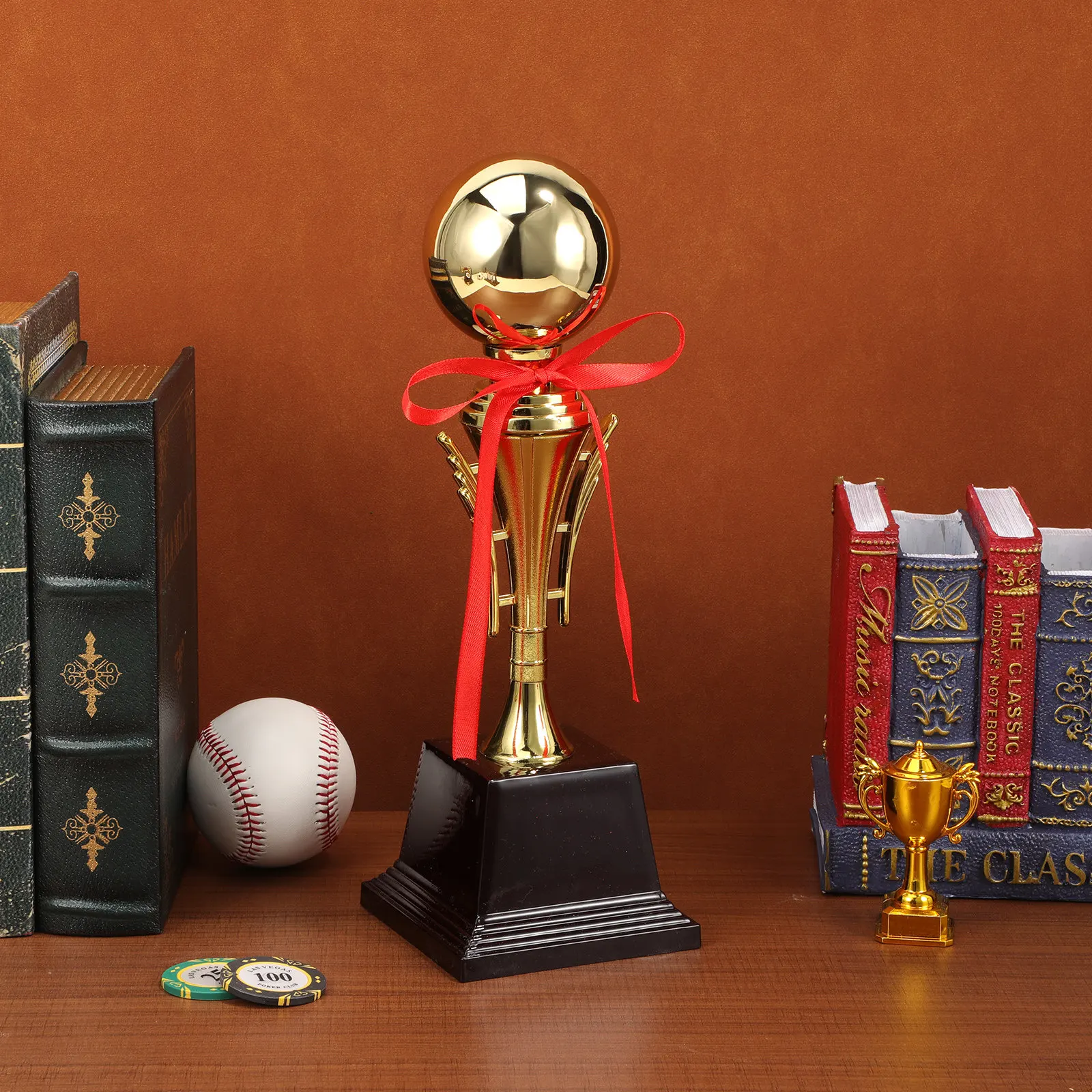 

Gold Metal Trophy Award Large Size Ideal for Sports Tournaments Soccer Football Competitions Champion Rewards Cup