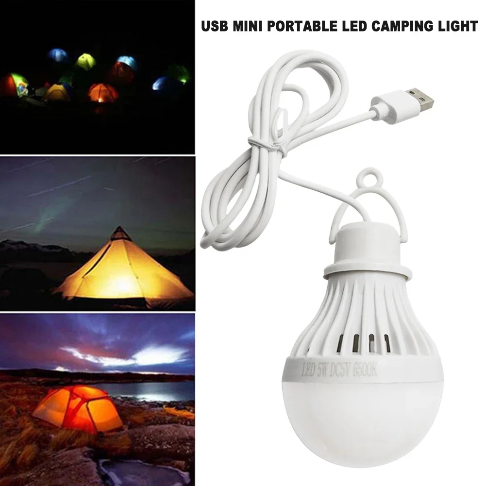 Portable LED Lantern Mini Camping Lamp Bulb 5V LED USB Bulb For Outdoor Tent Light Night Fishing Riding Emergency Reading Lamp