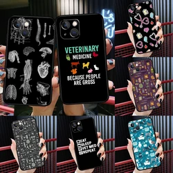 X-Ray Veterinary Medicine For iPhone 12 11 14 13 Pro Max Mini XS Max XR X SE 2020 6S 7 8 Plus Case Phone Back Cover