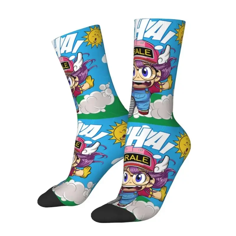 Funny Dr. Slump Socks Men Women Warm 3D Print Arale Norimaki Anime Manga Football Sports 