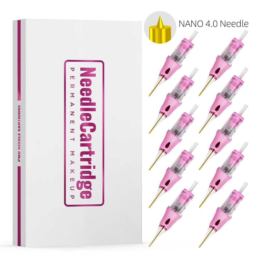 

10PCS Nano 4.0 52nm Universal Tattoo Cartridge Needles Eyebrow Tattoo Needle Diamond-Shaped Tip Micro Nano Needle For Lips Brows